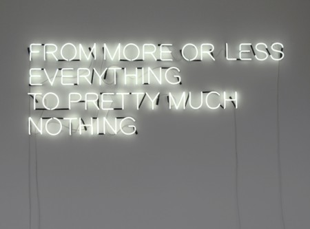 from more or less - tim etchells - neon 2012